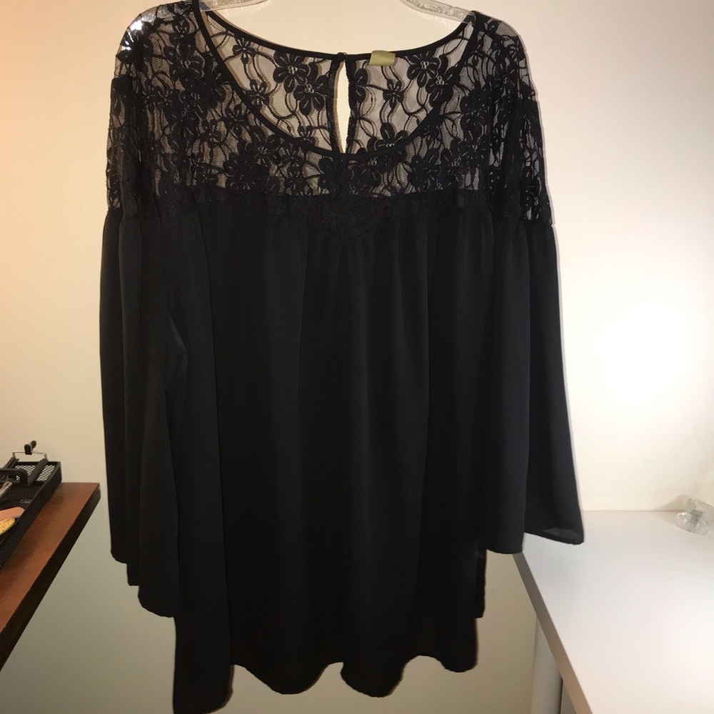 Black lace blouse